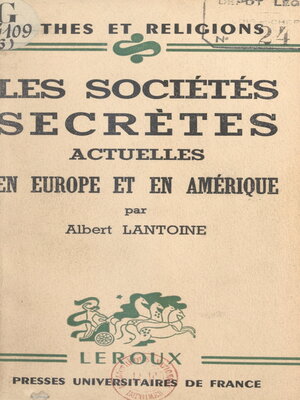 cover image of Les sociétés secrètes actuelles en Europe et en Amérique